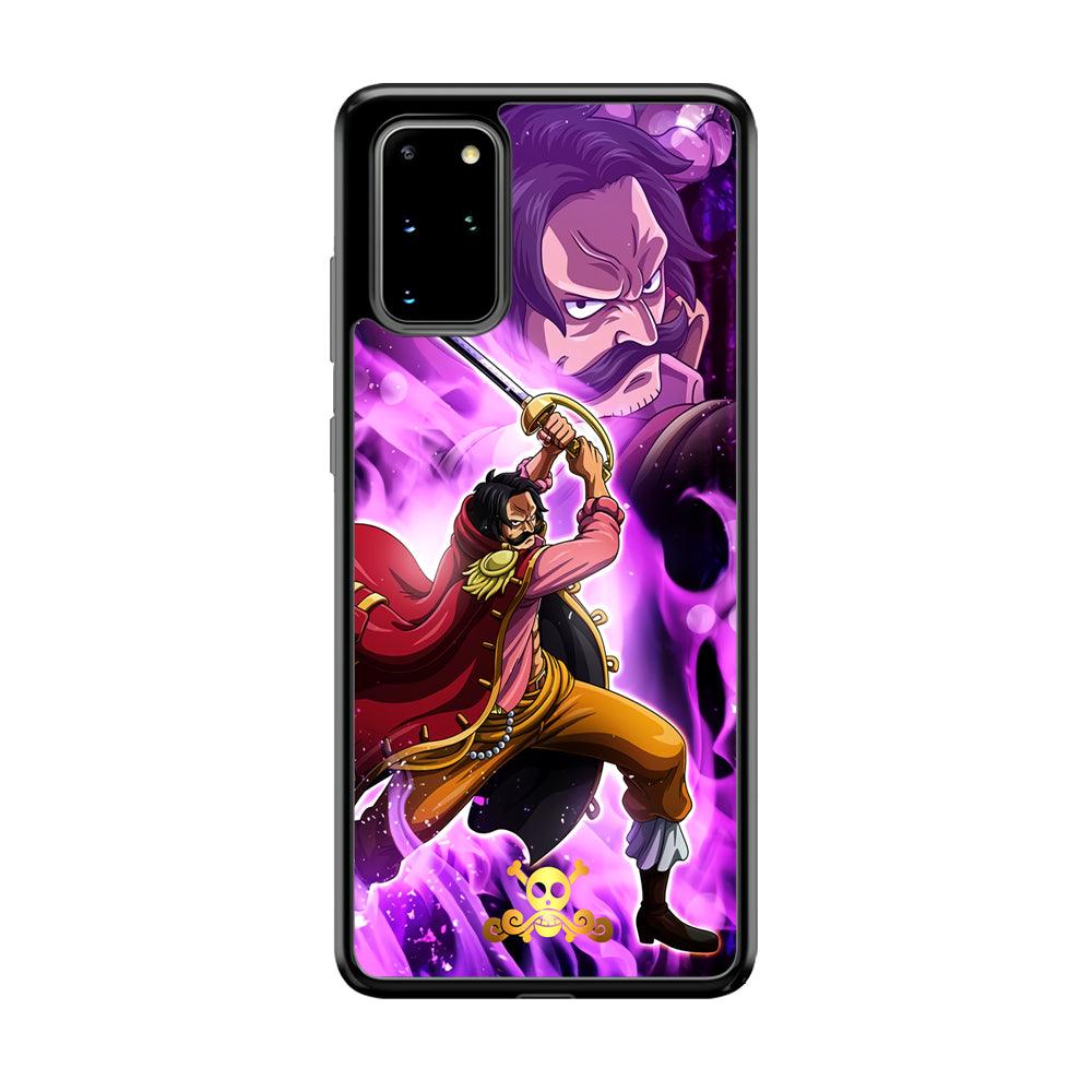 One Piece Gol D Roger Haki Kamusari Samsung Galaxy S20 Plus Case-Rubber Black (2D Case)-Oxvistore