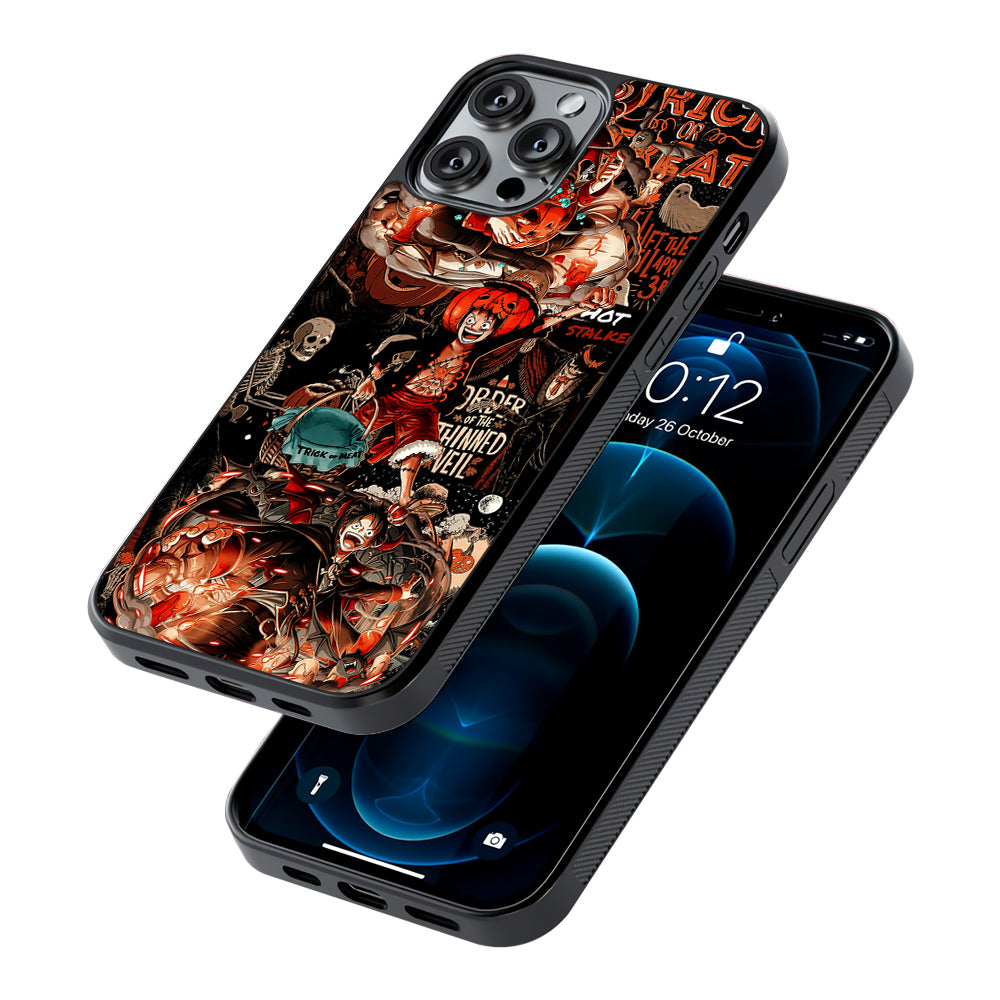 One Piece Luffy Halloween 2D Rubber Phone Case