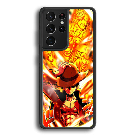 One Piece Luffy The Successor Samsung Galaxy S23 Ultra Case-Rubber Black (2D Case)-Oxvistore