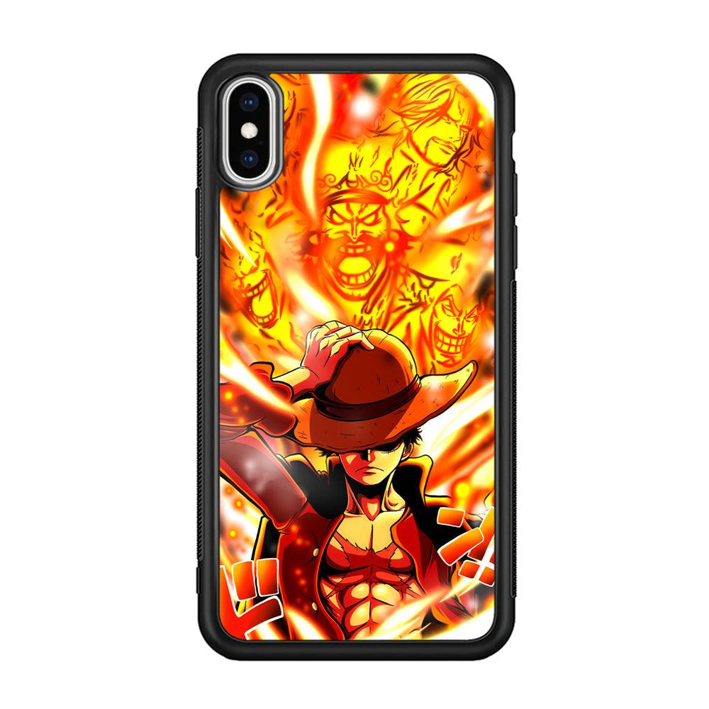 One Piece Luffy The Successor iPhone Xs Max Case-Rubber Black (2D Case)-Oxvistore