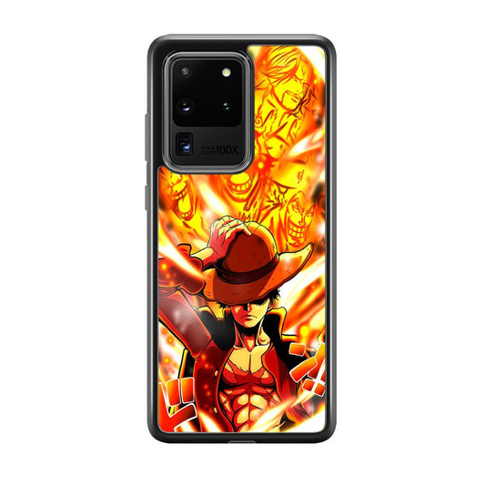 One Piece Luffy The Successor Samsung Galaxy S20 Ultra Case-Rubber Black (2D Case)-Oxvistore