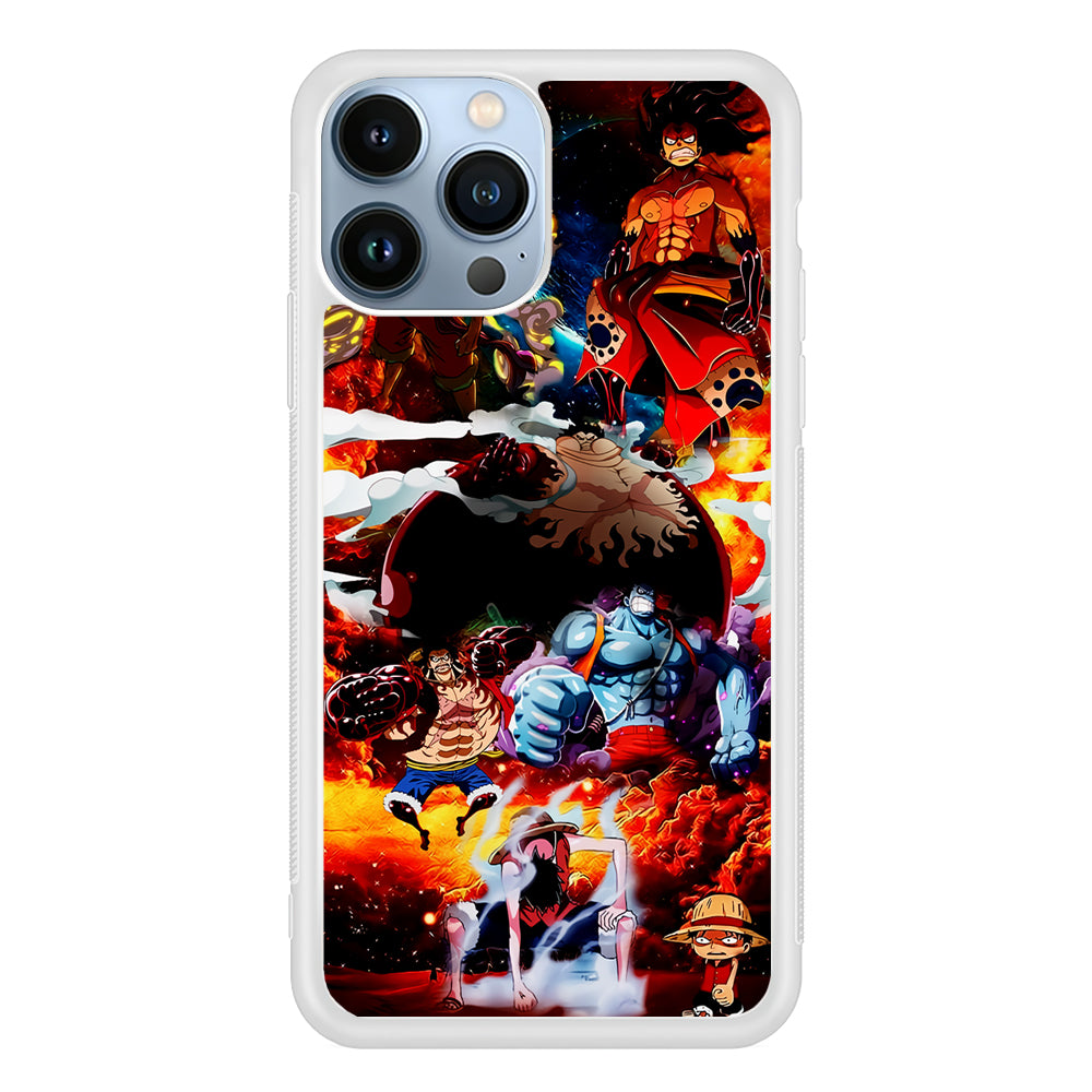 One Piece Luffy Transformation 2D Rubber Phone Case