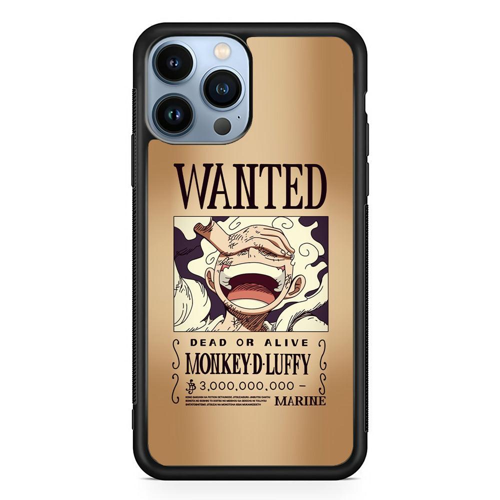 One Piece Luffy Yonkou's Bounty iPhone 13 Pro Max Case-Rubber Black (2D Case)-Oxvistore
