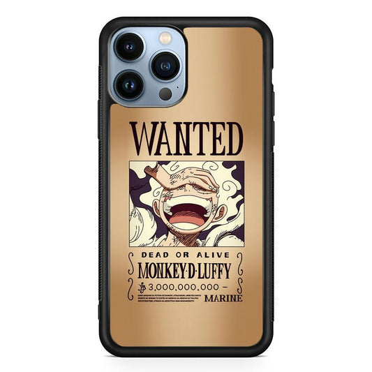 One Piece Luffy Yonkou's Bounty iPhone 15 Pro Case-Rubber Black (2D Case)-Oxvistore