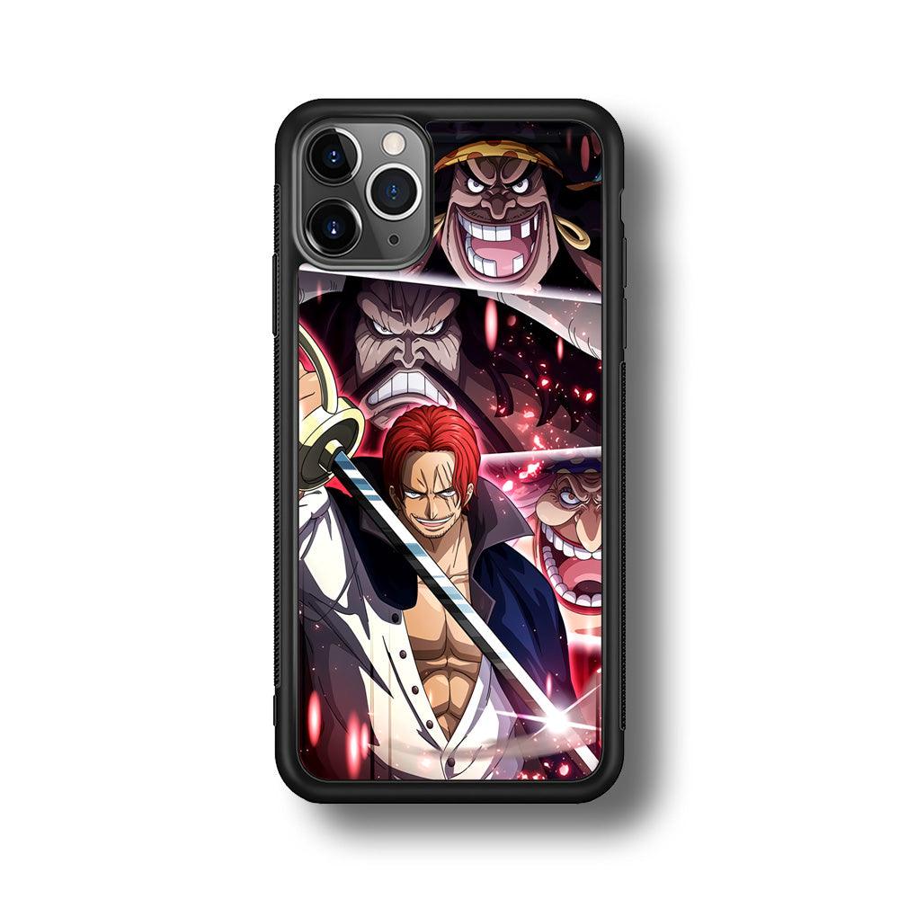 One Piece Shanks The Yonko iPhone 11 Pro Case-Rubber Black (2D Case)-Oxvistore