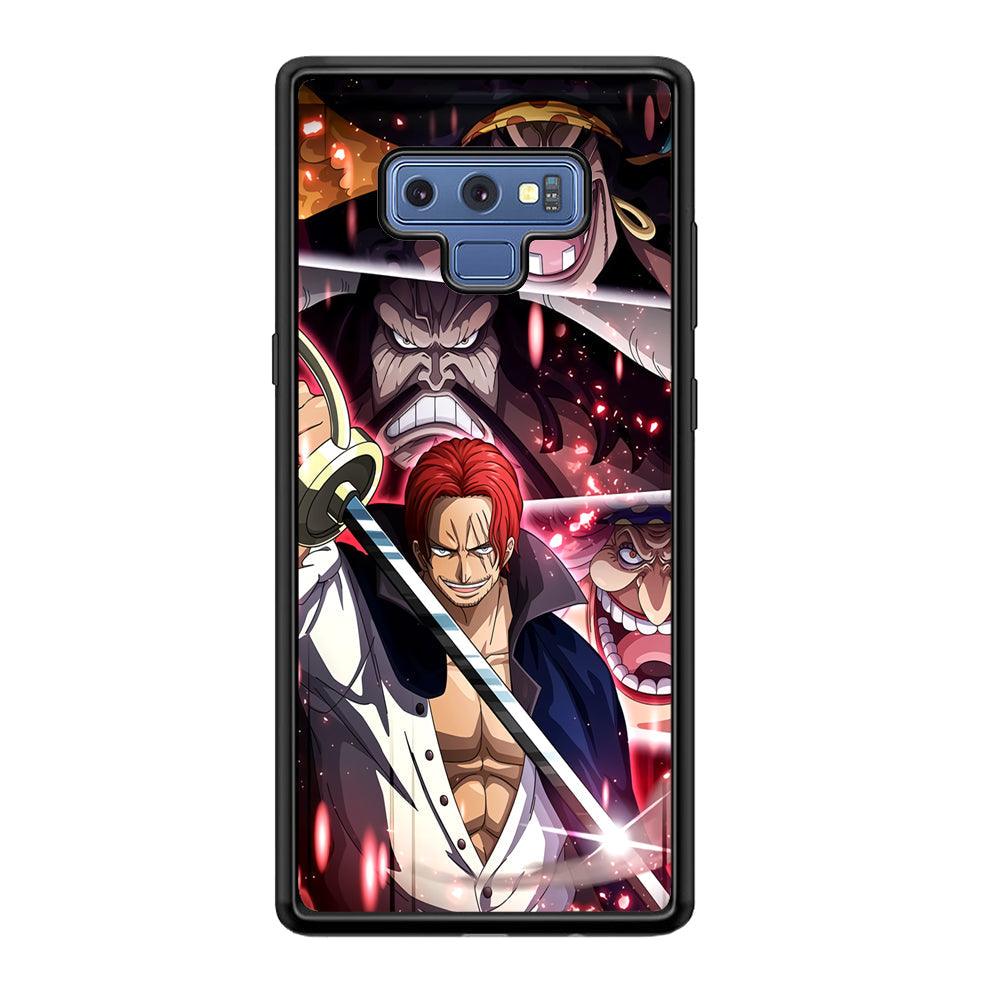 One Piece Shanks The Yonko Samsung Galaxy Note 9 Case-Rubber Black (2D Case)-Oxvistore