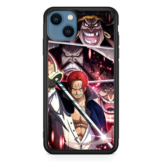 One Piece Shanks The Yonko iPhone 15 Case-Rubber Black (2D Case)-Oxvistore