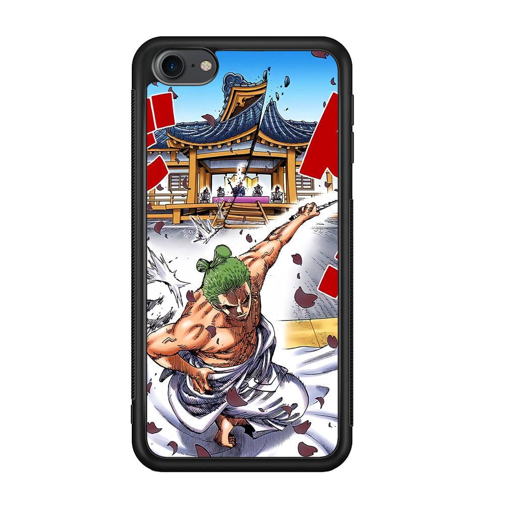 One Piece Zoro Invisible Cut iPod Touch 6 Case-Rubber Black (2D Case)-Oxvistore