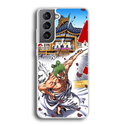 One Piece Zoro Invisible Cut Samsung Galaxy S21 Plus Case-Oxvistore