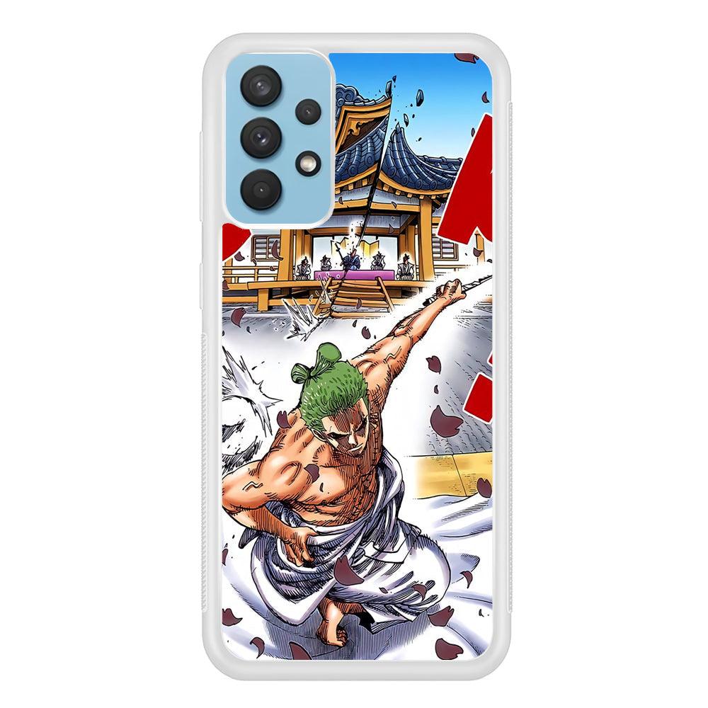 One Piece Zoro Invisible Cut Samsung Galaxy A32 Case-Oxvistore