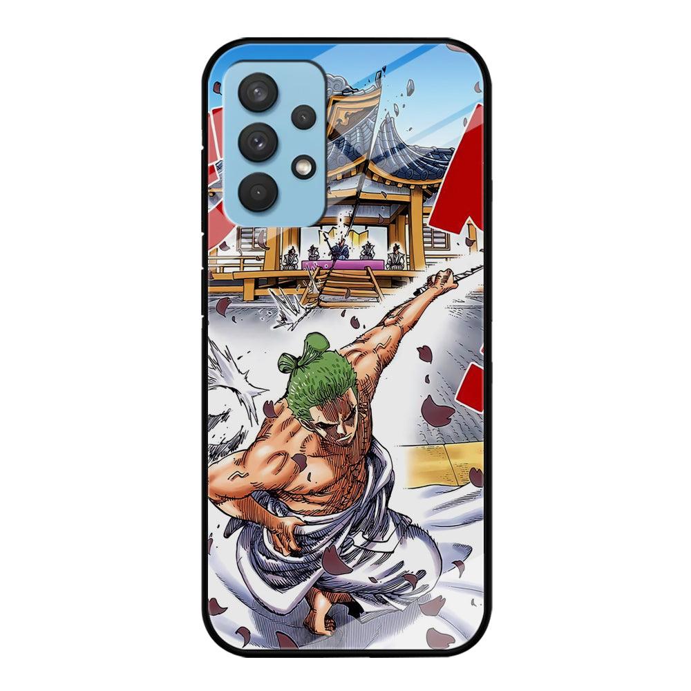 One Piece Zoro Invisible Cut Samsung Galaxy A32 Case-Oxvistore