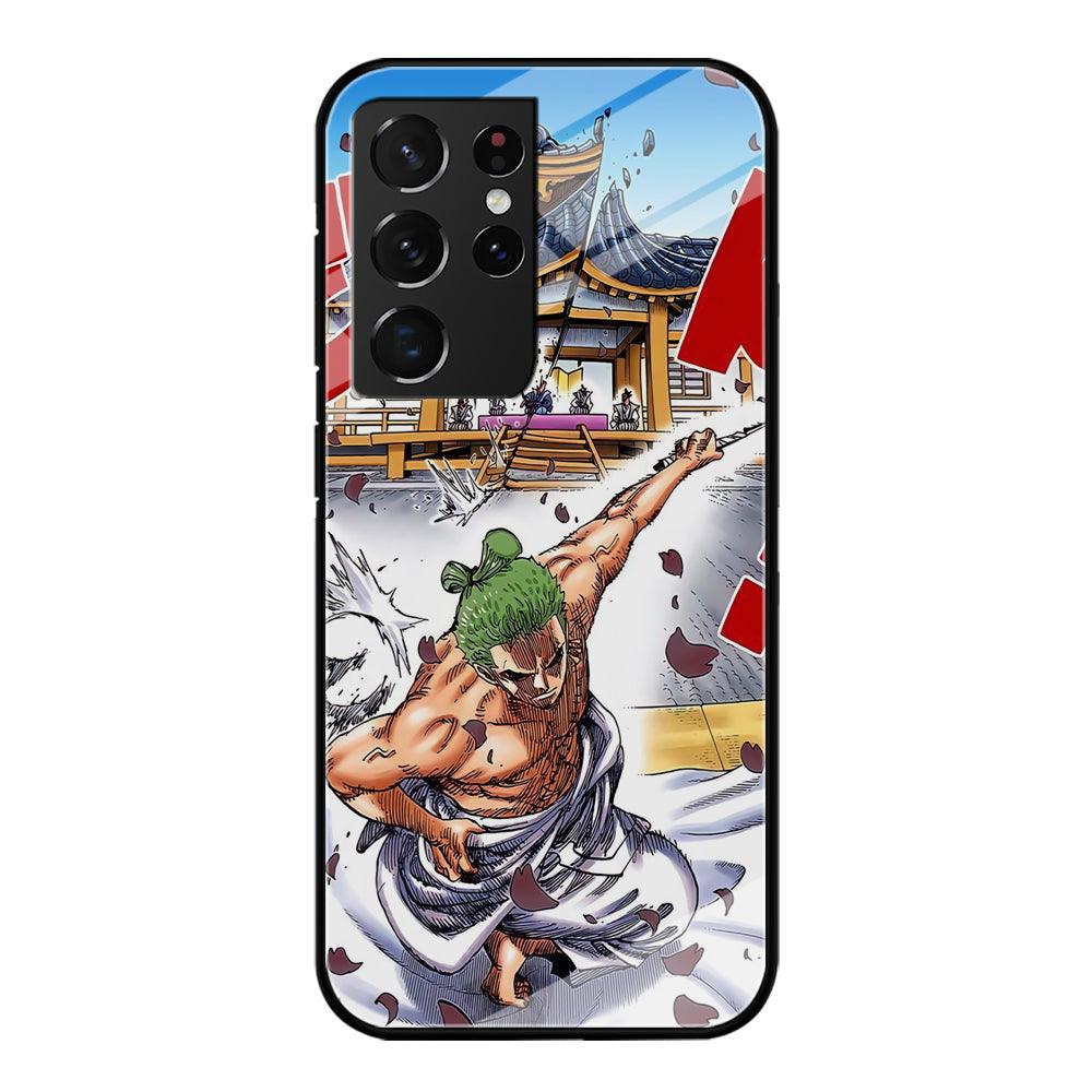 One Piece Zoro Invisible Cut Samsung Galaxy S21 Ultra Case-Oxvistore