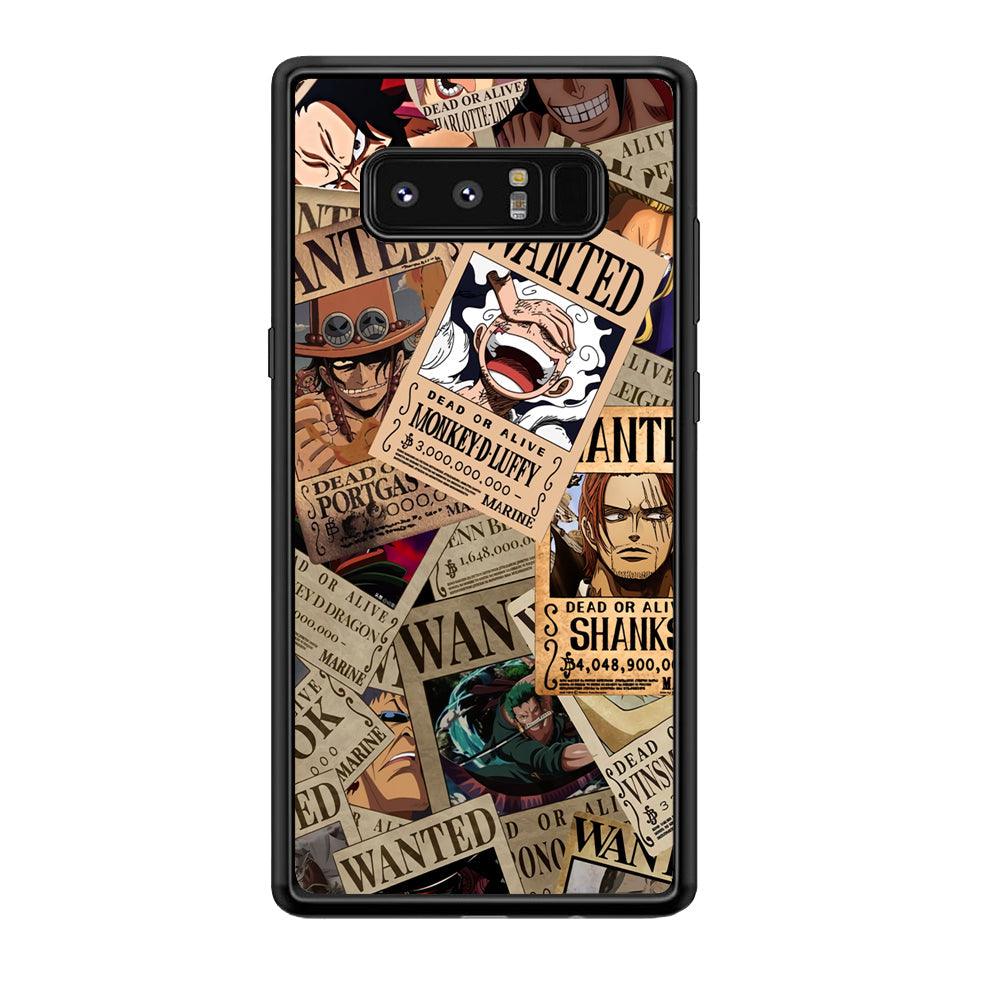 One Piece a New Era has Come Samsung Galaxy Note 8 Case-Rubber Black (2D Case)-Oxvistore