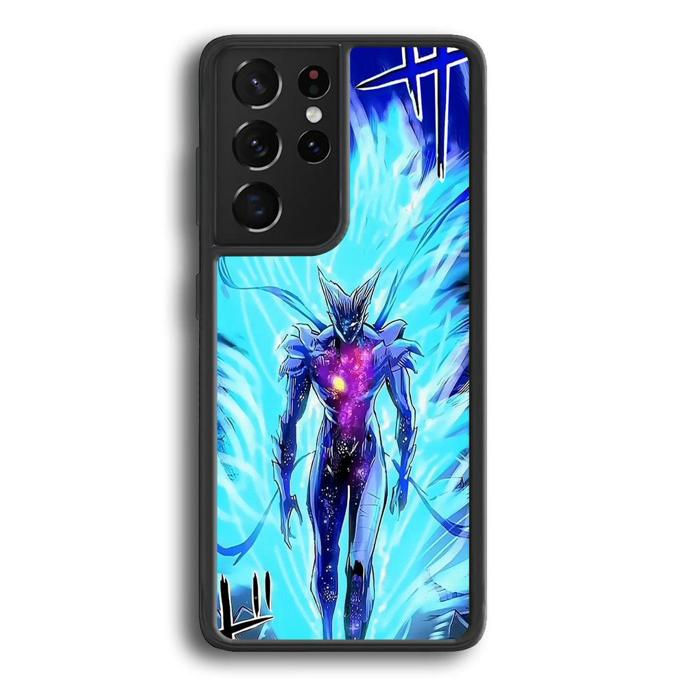 One Punch Man Cosmic Garou Show Samsung Galaxy S22 Ultra Case-Rubber Black (2D Case)-Oxvistore