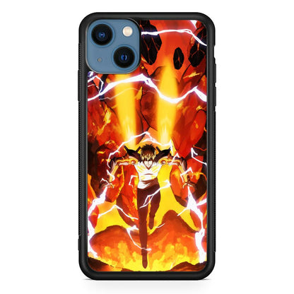 One Punch Man Genos Red Flaming Soil iPhone 14 Case-Oxvistore