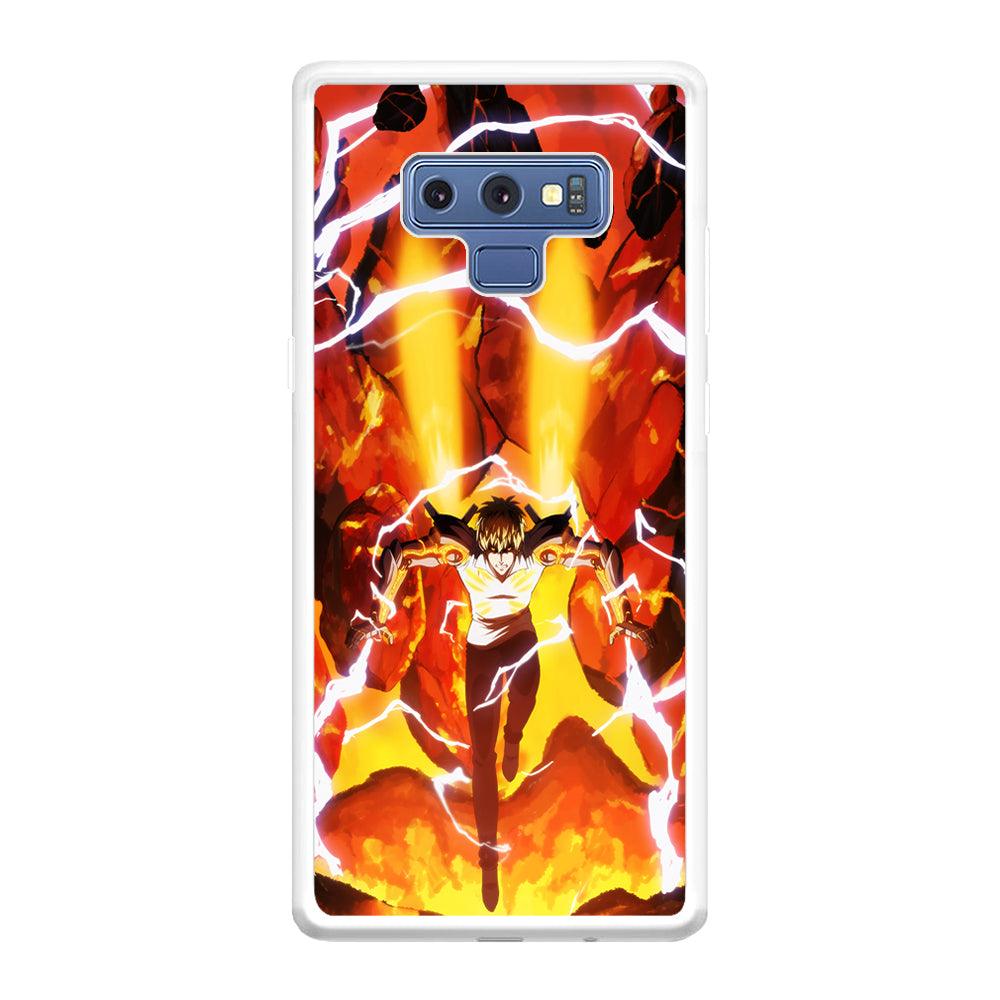 One Punch Man Genos Red Flaming Soil Samsung Galaxy Note 9 Case-Oxvistore