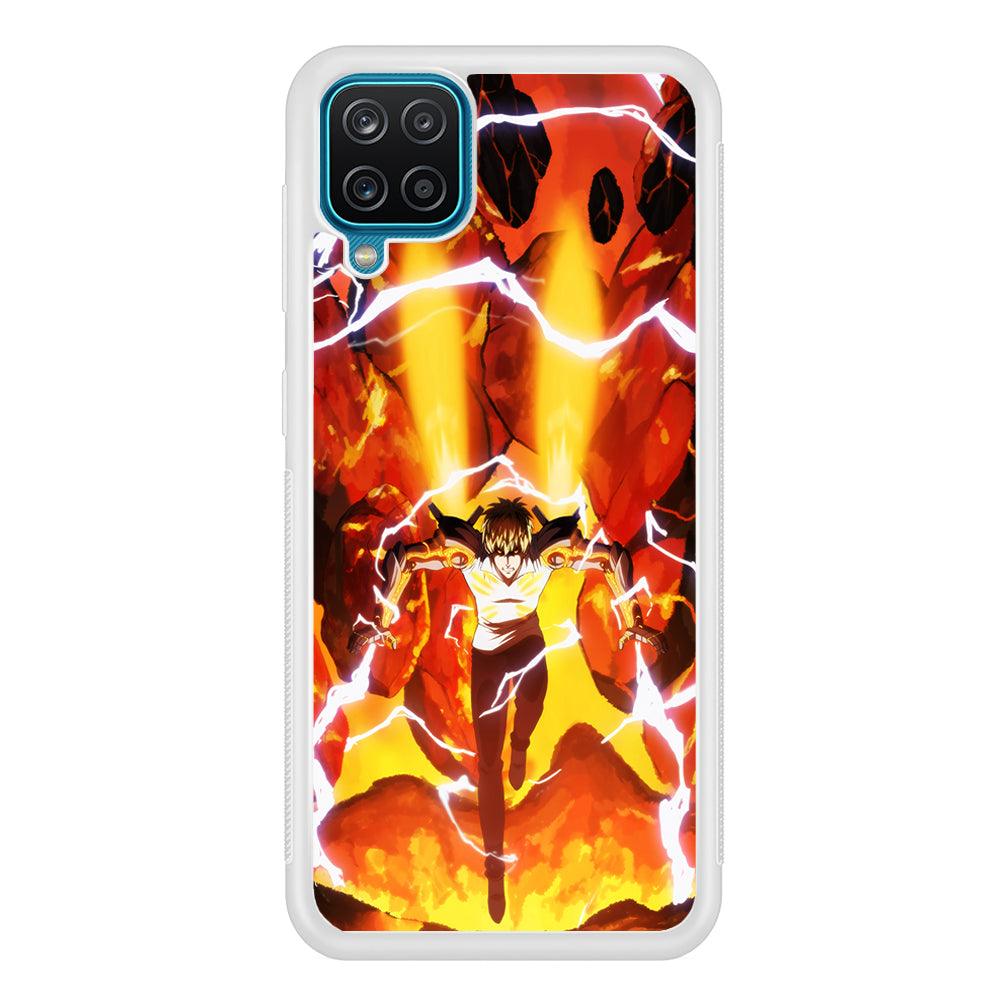 One Punch Man Genos Red Flaming Soil Samsung Galaxy A12 Case-Oxvistore