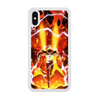 One Punch Man Genos Red Flaming Soil iPhone Xs Max Case-Oxvistore