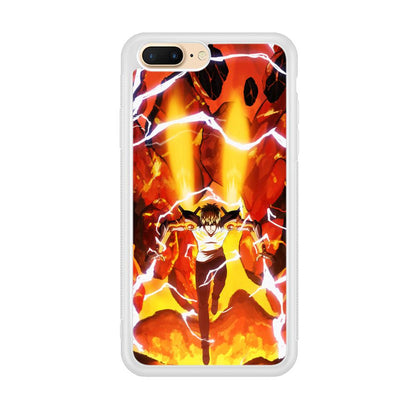 One Punch Man Genos Red Flaming Soil iPhone 7 Plus Case-Oxvistore