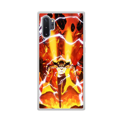 One Punch Man Genos Red Flaming Soil Samsung Galaxy Note 10 Plus Case-Oxvistore