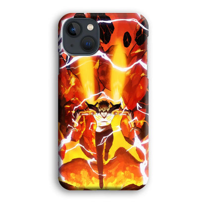 One Punch Man Genos Red Flaming Soil iPhone 15 Plus Case-Oxvistore