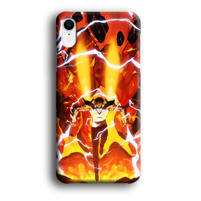 One Punch Man Genos Red Flaming Soil iPhone XR Case-Oxvistore