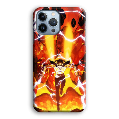 One Punch Man Genos Red Flaming Soil iPhone 14 Pro Case-Oxvistore