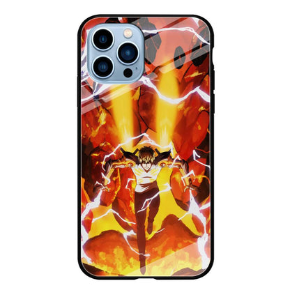 One Punch Man Genos Red Flaming Soil iPhone 14 Pro Case-Oxvistore