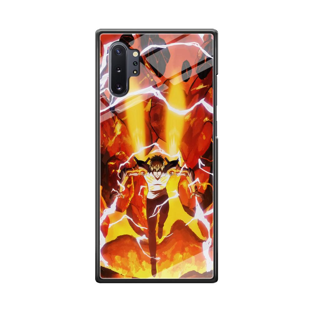 One Punch Man Genos Red Flaming Soil Samsung Galaxy Note 10 Plus Case-Oxvistore