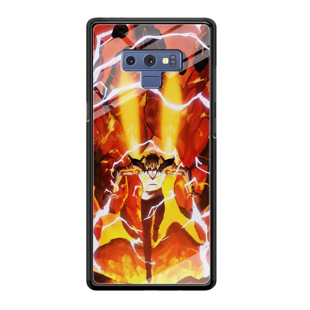 One Punch Man Genos Red Flaming Soil Samsung Galaxy Note 9 Case-Oxvistore