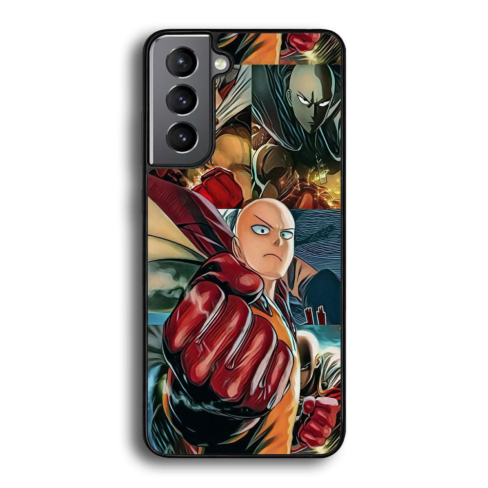 One Punch Man No Time to Smile Samsung Galaxy S23 Case-Rubber Black (2D Case)-Oxvistore