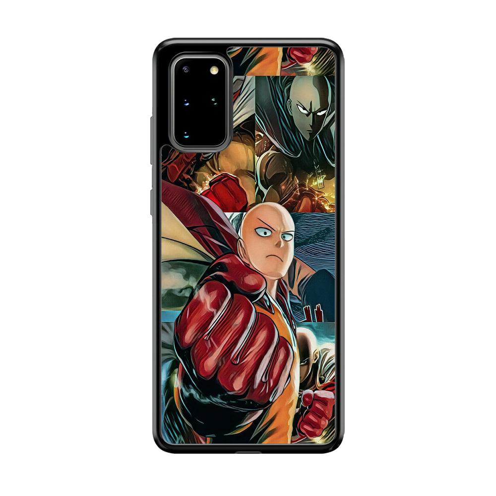 One Punch Man No Time to Smile Samsung Galaxy S20 Plus Case-Rubber Black (2D Case)-Oxvistore