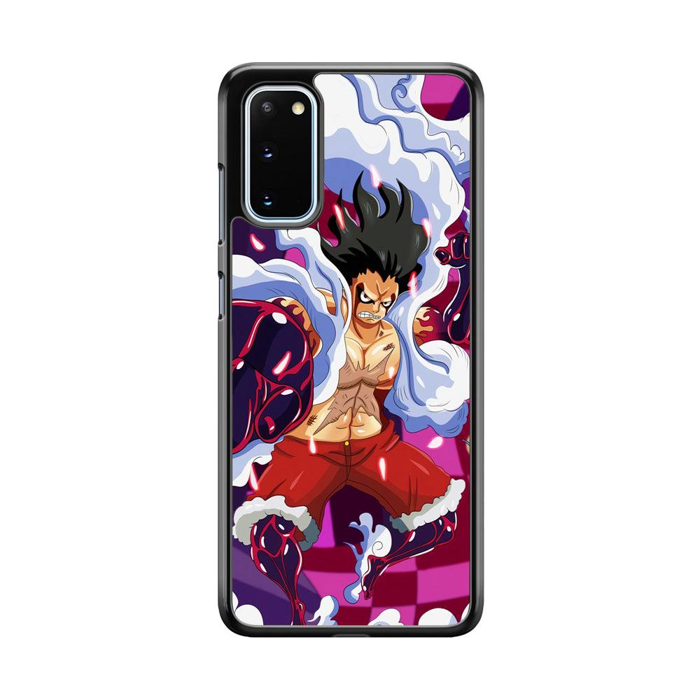 One Piece Luffy Gear 4 Samsung Galaxy S20 Case-Rubber Black (2D Case)-Oxvistore