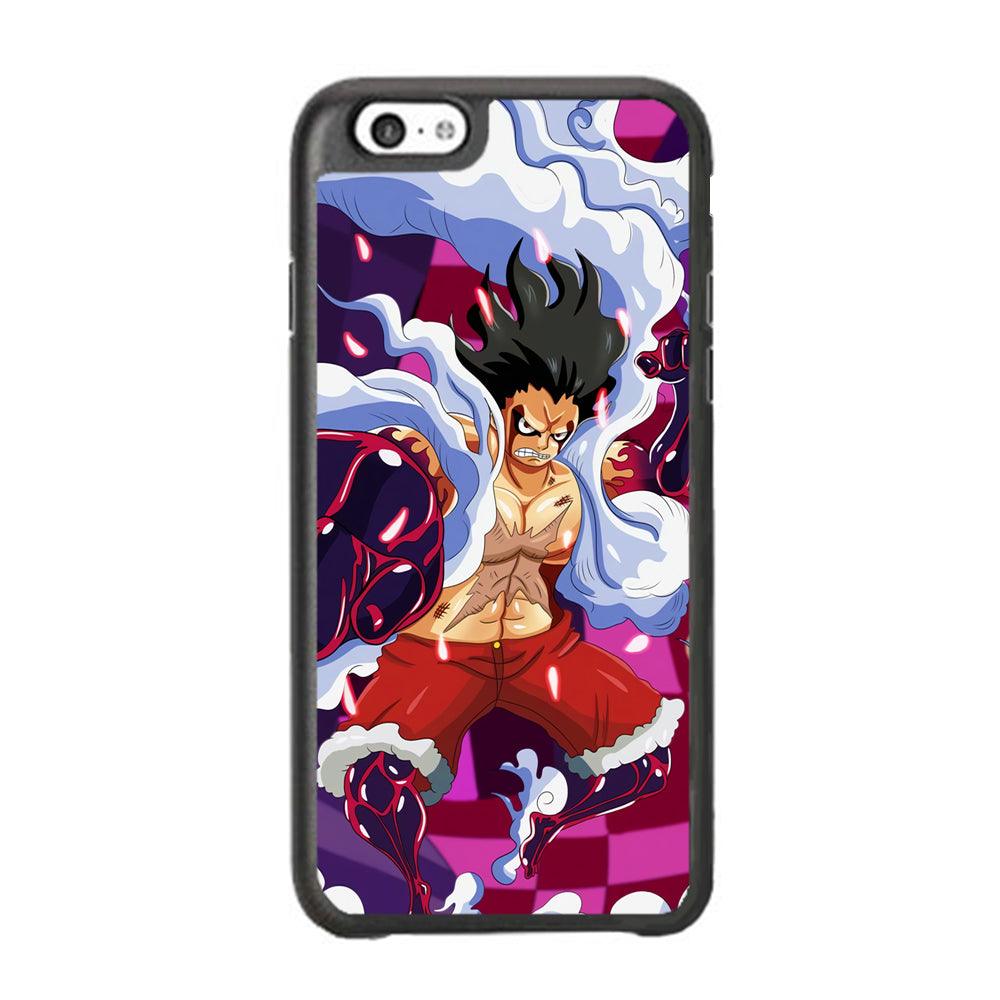 One Piece Luffy Gear 4 iPhone 6 Plus | 6s Plus Case-Rubber Black (2D Case)-Oxvistore