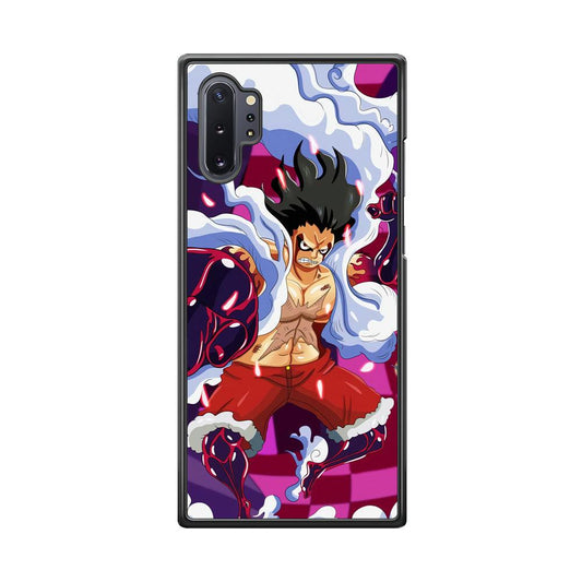 One Piece Luffy Gear 4 Samsung Galaxy Note 10 Plus Case-Rubber Black (2D Case)-Oxvistore