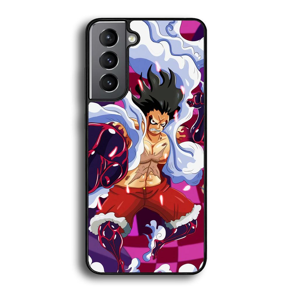 One Piece Luffy Gear 4 Samsung Galaxy S22 Case-Rubber Black (2D Case)-Oxvistore