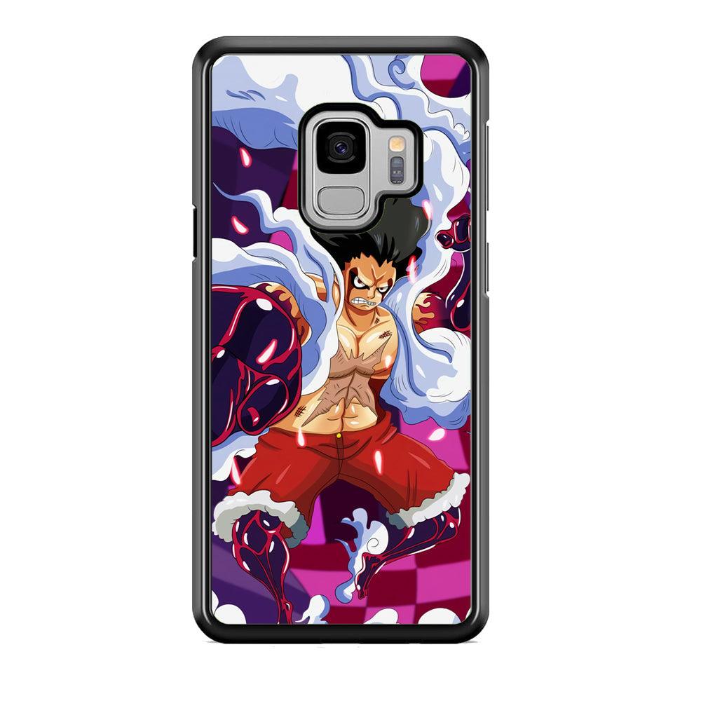 One Piece Luffy Gear 4 Samsung Galaxy S9 Case-Rubber Black (2D Case)-Oxvistore