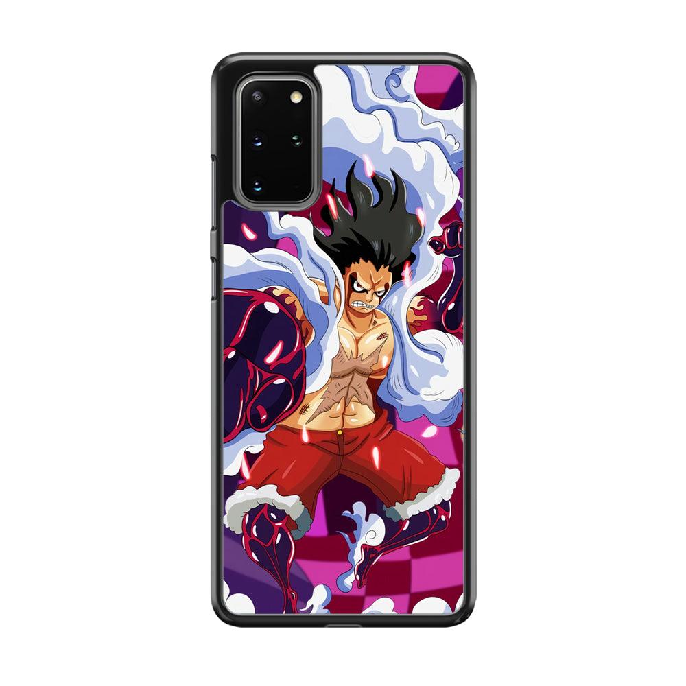 One Piece Luffy Gear 4 Samsung Galaxy S20 Plus Case-Rubber White (2D Case)-Oxvistore
