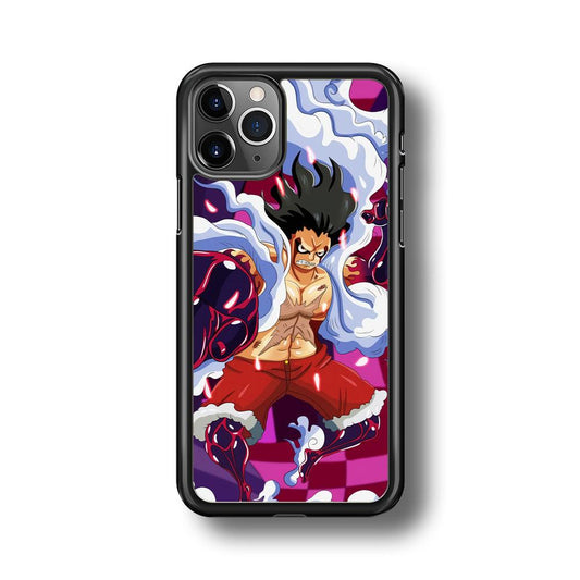 One Piece Luffy Gear 4 iPhone 11 Pro Case-Rubber Black (2D Case)-Oxvistore