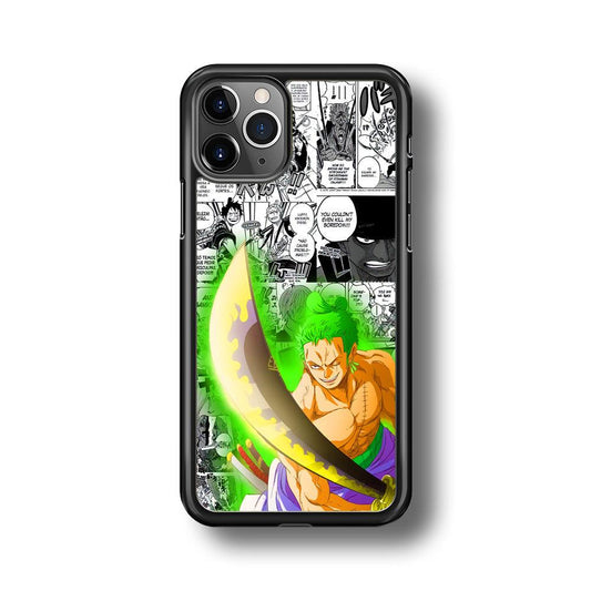 One Piece Zoro wit Enma iPhone 11 Pro Case-Rubber Black (2D Case)-Oxvistore