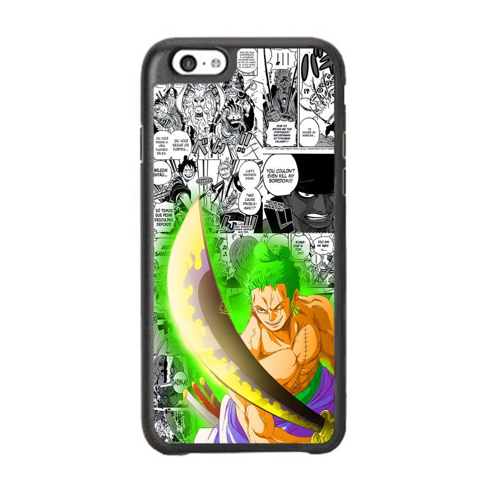 One Piece Zoro wit Enma iPhone 6 Plus | 6s Plus Case-Rubber Black (2D Case)-Oxvistore