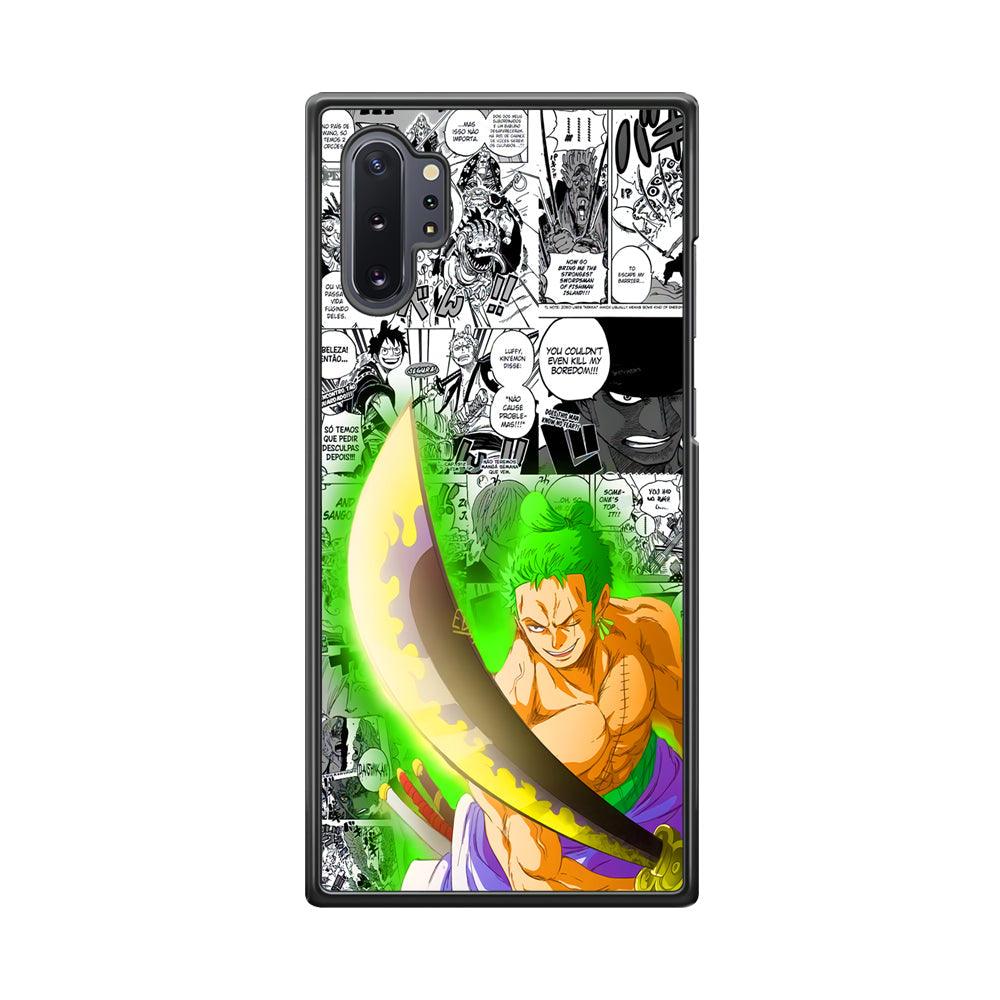 One Piece Zoro wit Enma Samsung Galaxy Note 10 Plus Case-Rubber Black (2D Case)-Oxvistore