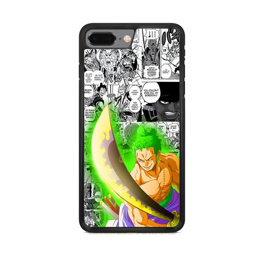 One Piece Zoro wit Enma iPhone 8 Plus Case-Rubber Black (2D Case)-Oxvistore