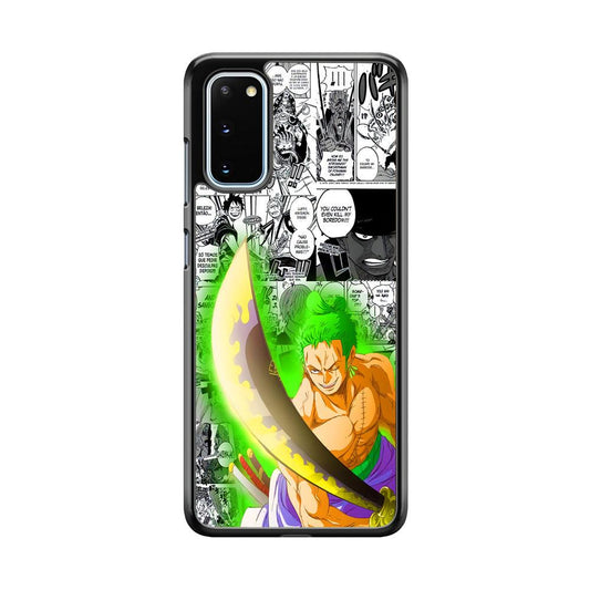 One Piece Zoro wit Enma Samsung Galaxy S20 Case-Rubber Black (2D Case)-Oxvistore