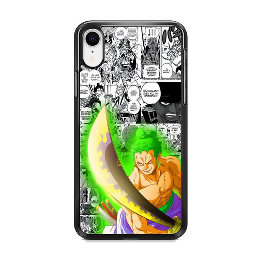 One Piece Zoro wit Enma iPhone XR Case-Rubber Black (2D Case)-Oxvistore