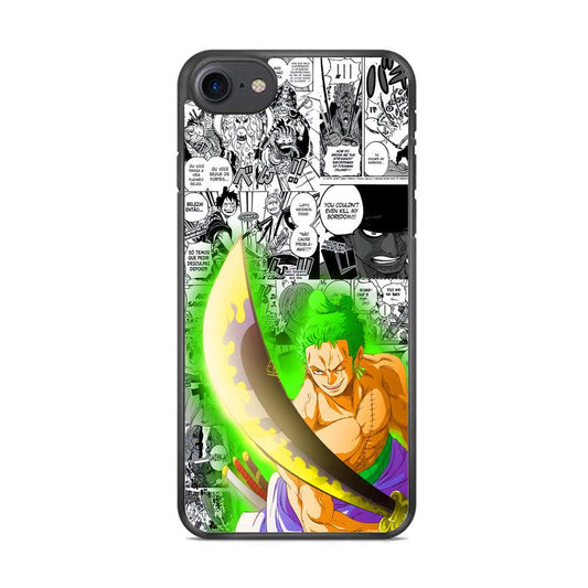 One Piece Zoro wit Enma iPhone 8 Case-Rubber Black (2D Case)-Oxvistore