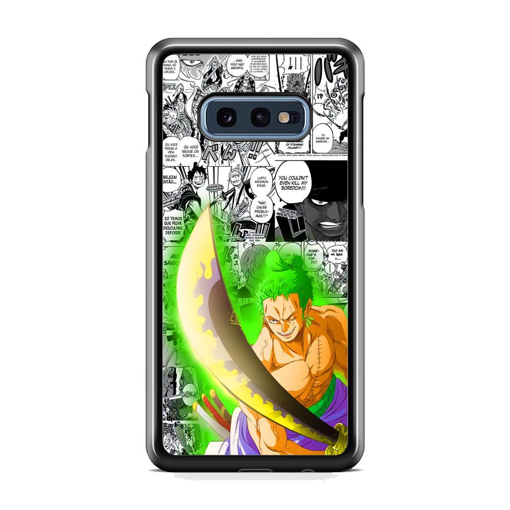One Piece Zoro wit Enma Samsung Galaxy S10E Case-Rubber Black (2D Case)-Oxvistore