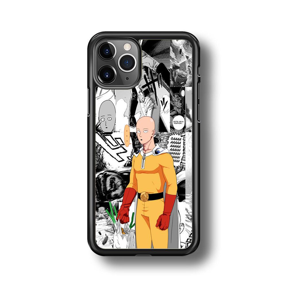 One Punch Man Time for Discount iPhone 11 Pro Case-Rubber Black (2D Case)-Oxvistore
