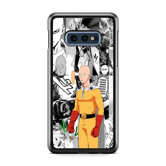 One Punch Man Time for Discount Samsung Galaxy S10E Case-Rubber Black (2D Case)-Oxvistore