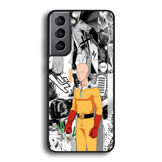 One Punch Man Time for Discount Samsung Galaxy S23 Case-Rubber Black (2D Case)-Oxvistore